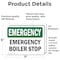 Signmission Boiler Stop, 7 in W x Rectangle, Vinyl Decal OS-2PACK-EM-D-57-L-10300 - alternate 6